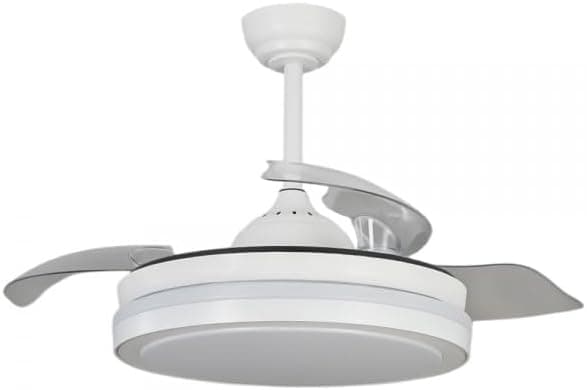 Ventilador de techo Bilake Bilake Lampara ventilador de techo espartano con aspas retractiles transparentes plegables motor DC silencioso