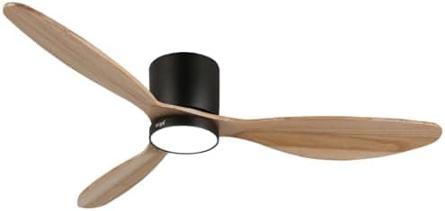 Ventilador de techo Reiga Reiga Ventilador de Techo 132 cm con Luz LED, Mando a Distancia y Temporizador, 6 Velocidades, Motor DC Silencioso, 3 Aspas Modernas