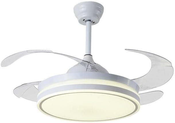 Ventilador de techo BEL AIR HOME - Ventilador de Techo ASGARD - Motor DC Silencioso - Aspas Desplegables 108CM - Luz LED 36W 3 Temperaturas - Mando a Distancia - Modo Invierno - Blanco (MAX BLANCO)