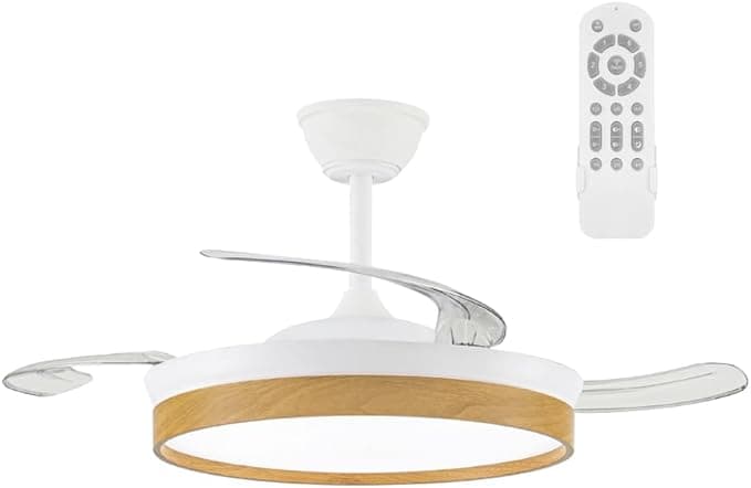 Ventilador de techo wonderlamp - Ventilador de techo silencioso con aspas retráctiles, Ventilador de techo con Luz Cosmatos 45W CCT Dim 3000-4000 - 5000K, 4400lm
