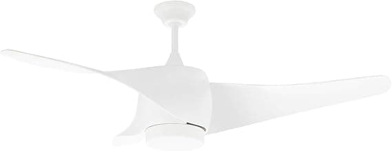 Ventilador de techo Orbegozo Orbegozo CP 99132 - Ventilador de techo con luz LED, 3 aspas de diseño curvo, 132 cm de diámetro, temporizador hasta 8 horas, 3 velocidades de ventilación, 70 W, Blanco