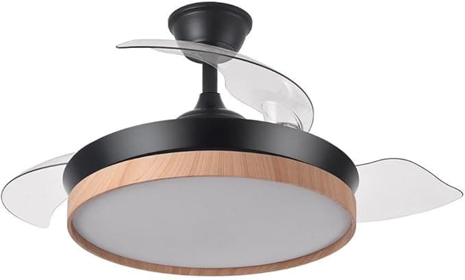 Ventilador de techo FABRILAMP AKUNADECOR Ventilador Negro Con Motor Dc Modelo Evros S Aspas Desplegables