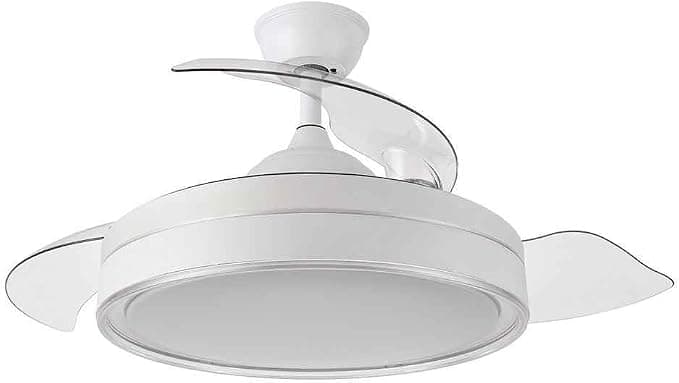 Ventilador de techo Fabrilamp Ventilador DC 72W 6120lm Blanco 3 Aspas 110° con Control Remoto, Temporizador y Memoria -