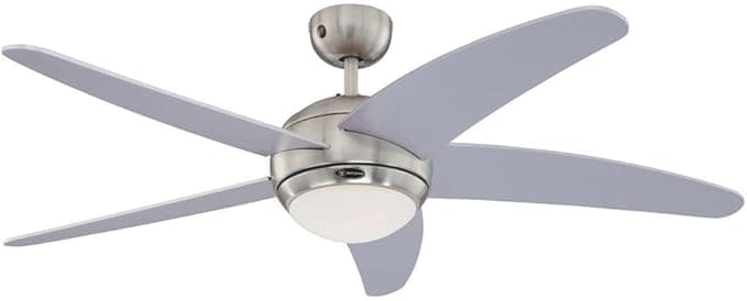 Ventilador de techo Westinghouse Westinghouse Bendan Ventilador de Techo, R7S, 80 W, Cromo Satinado