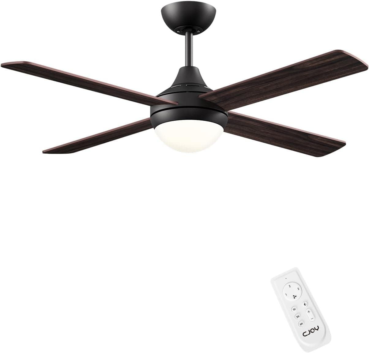 Ventilador de techo CJOY CJOY Ventiladore de Techo con Luz y Mando Madera, 122cm Ventilador de Techo Regulable Silencioso, Lampara Ventilador Techo Dormitorio Reversible Invierno y Verano, Temporizador