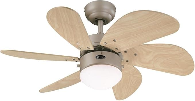 Ventilador de techo Westinghouse Westinghouse Lighting Turbo Swirl Ventilador de Techo E14 60W con Cable, Titanio