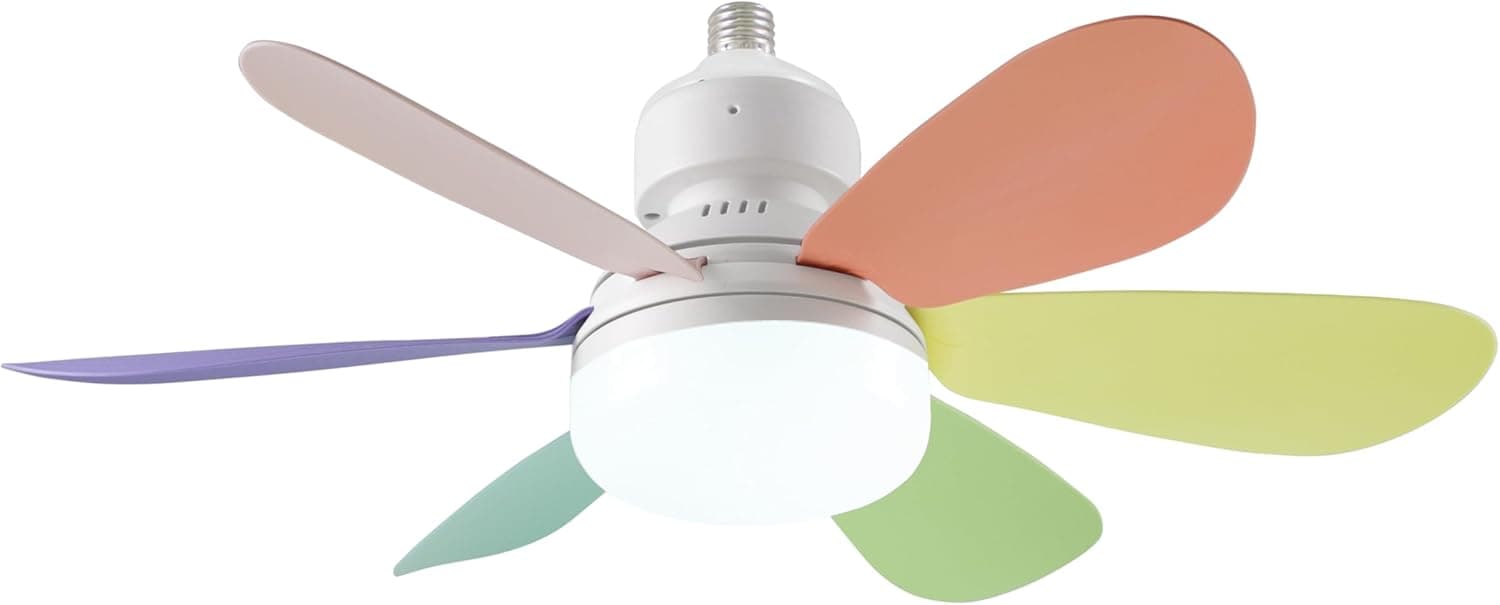 Ventilador de techo Beper BEPER P206VEN610 Ventilador de Techo, 40W, Iluminación y Ventilación con Diseño Intercambiable, 2 Juegos de Aspas, 3 Velocidades, Mando a Distancia y Lámpara de Ahorro de Energía