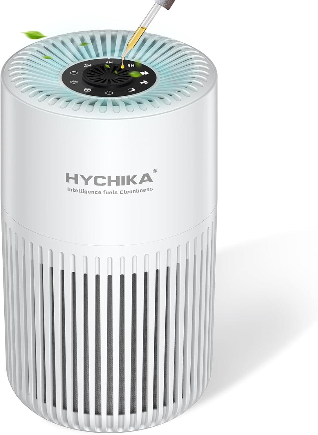 Ventilador de techo HYCHIKA HYCHIKA Purificador de Aire con Filtro HEPA H13, Air Purifier con Aromaterapia, 20dB Modo Sueño, Elimina 99,97% de Polvo, Polen, Humo y Olores, 3 Luces Nocturnas, Temporizador, para Hogar y Dormitorio