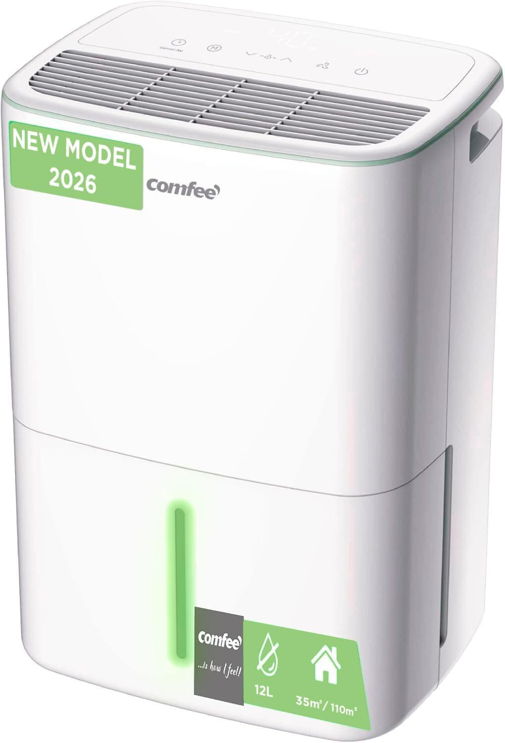 Ventilador de techo COMFEE COMFEE Deshumidificador de Humedad 12L Silencioso