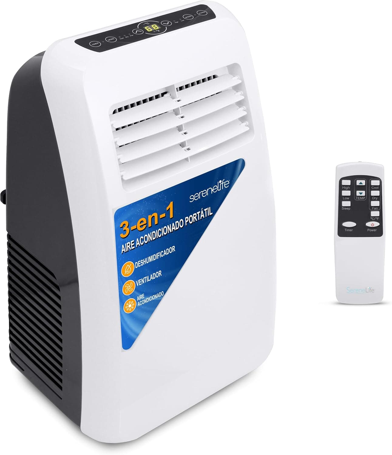 Ventilador de techo SereneLife SereneLife Aire Acondicionado Portátil, con Mando a Distancia, 9….