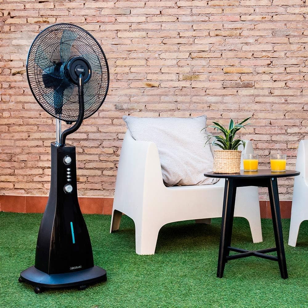 Ventilador de techo Cecotec Cecotec Ventilador Nebulizador de Agua con Temporizador EnergySilence 590 Freshessence. 90 W, 5 Aspas 40 cm de Diámetro, Oscilante, 3 Velocidades, Depósito 3 Litros, Motor de Cobre